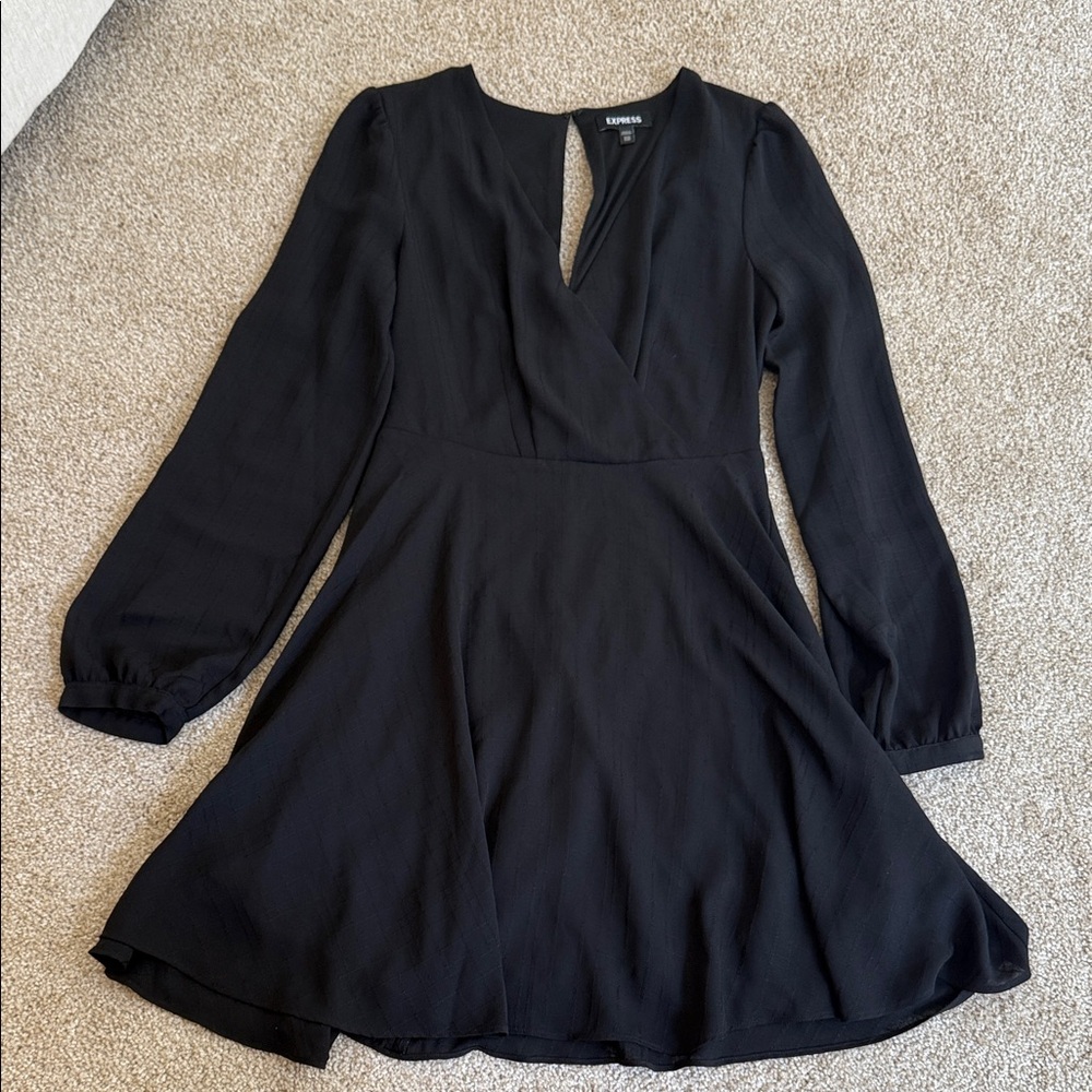 Express Long Sleeve Flowy Dress